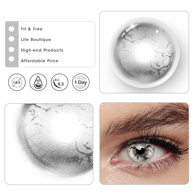MYEYEBB Amizuka Rift White Cosplay Colored Contact Lenses丨1 Day - image 6
