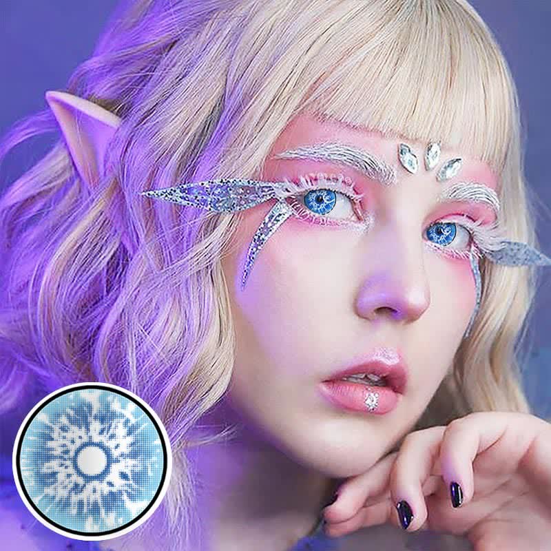 MYEYEBB Blind Genshin Impact Snow Cosplay Colored Contact Lenses  - image 5