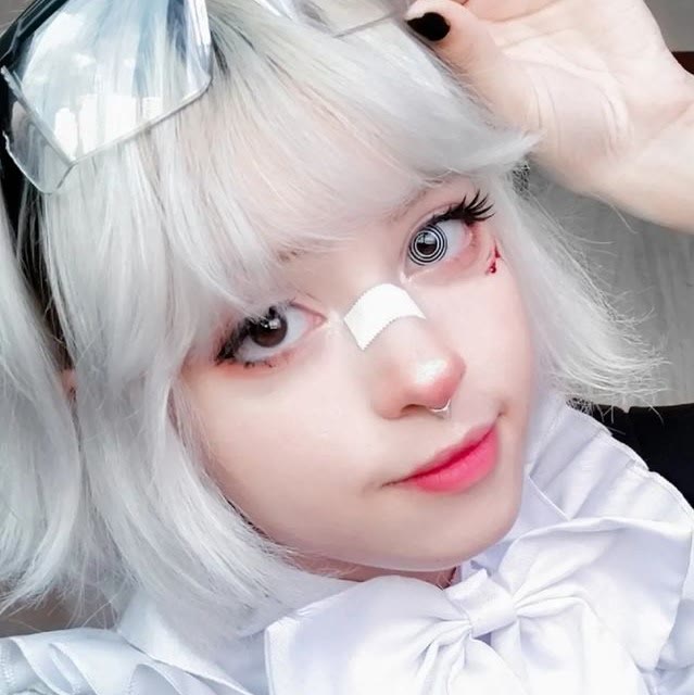 MYEYEBB Black White Spiral Prescription Cosplay Colored Contact Lenses - image 7