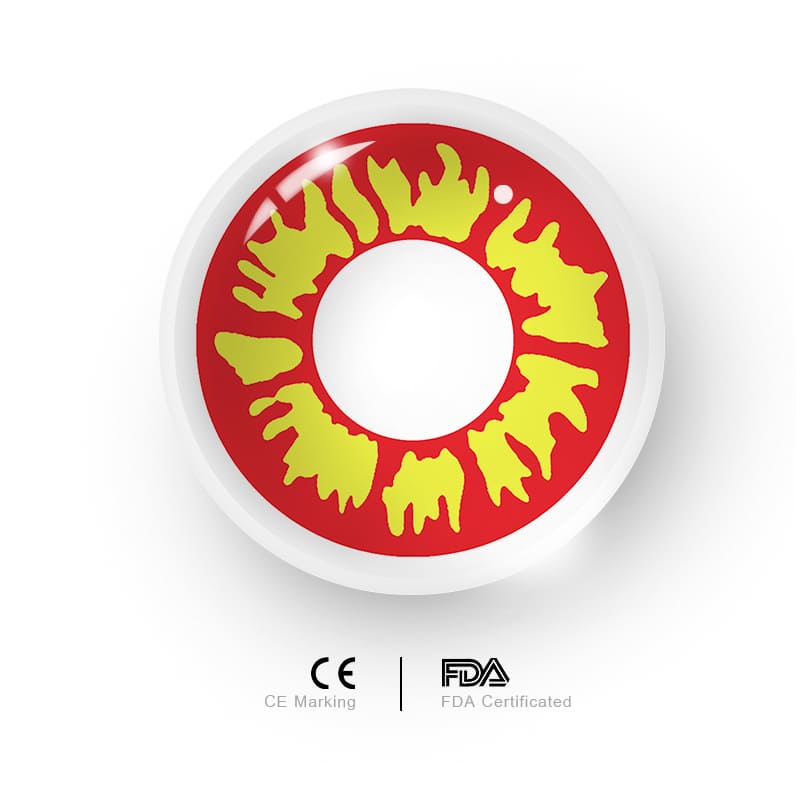 MYEYEBB Flame Prescription Cosplay Colored Contact Lenses  - image 2