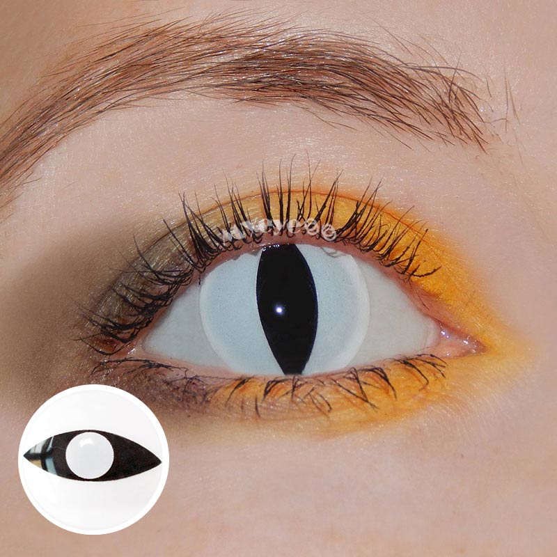 MYEYEBB White Cat Eye Prescription Cosplay Colored Contact Lenses - image 12