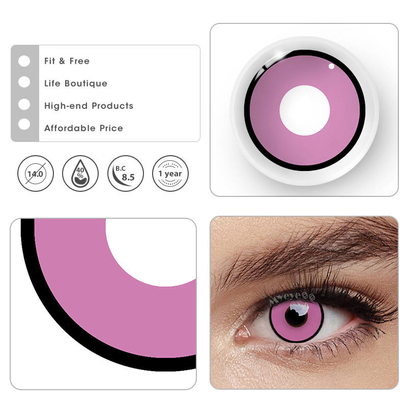 MYEYEBB Minecraft Pink Prescription Cosplay Colored Contact Lenses  - image 9