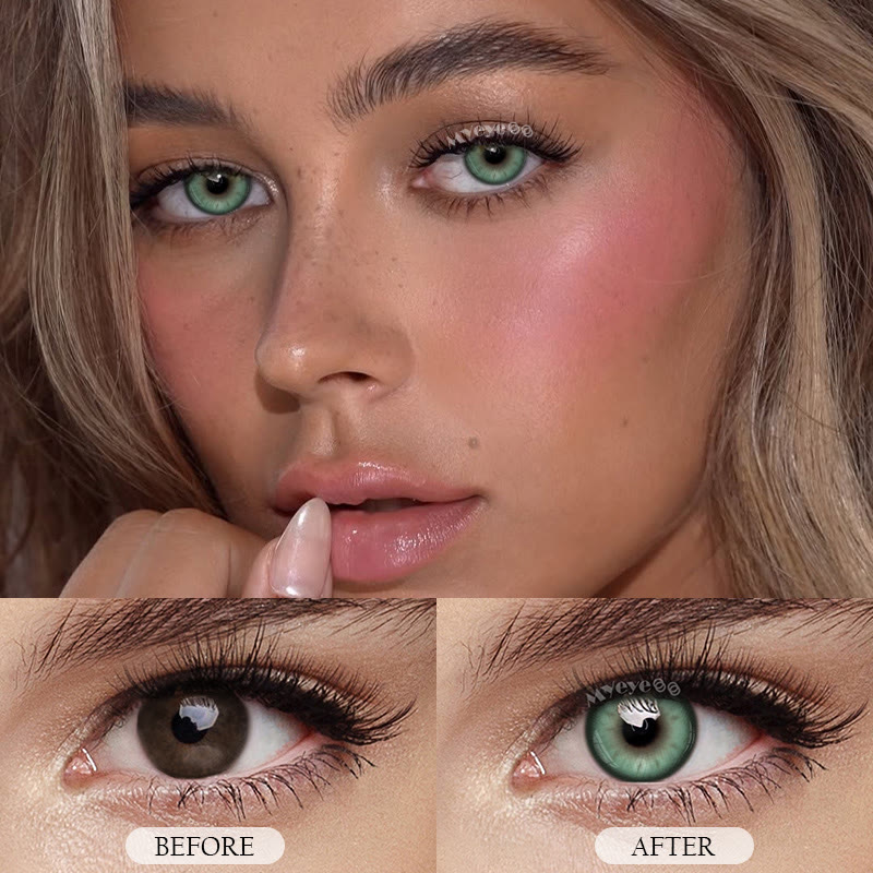 MYEYEBB Breeze Green Prescription Colored Contact Lenses - image 3