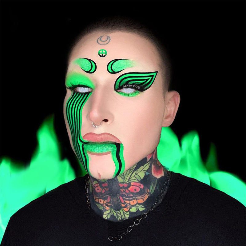 MYEYEBB Blind White Mesh Cosplay Colored Contact Lenses - image 14