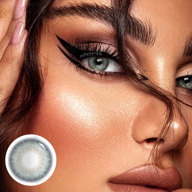 MYEYEBB Deepwater Zone Blue Prescription Colored Contact Lenses - image 2