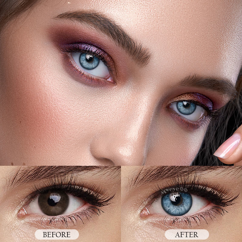 MYEYEBB Barbie Taylor Blue Prescription Colored Contact Lenses - image 13