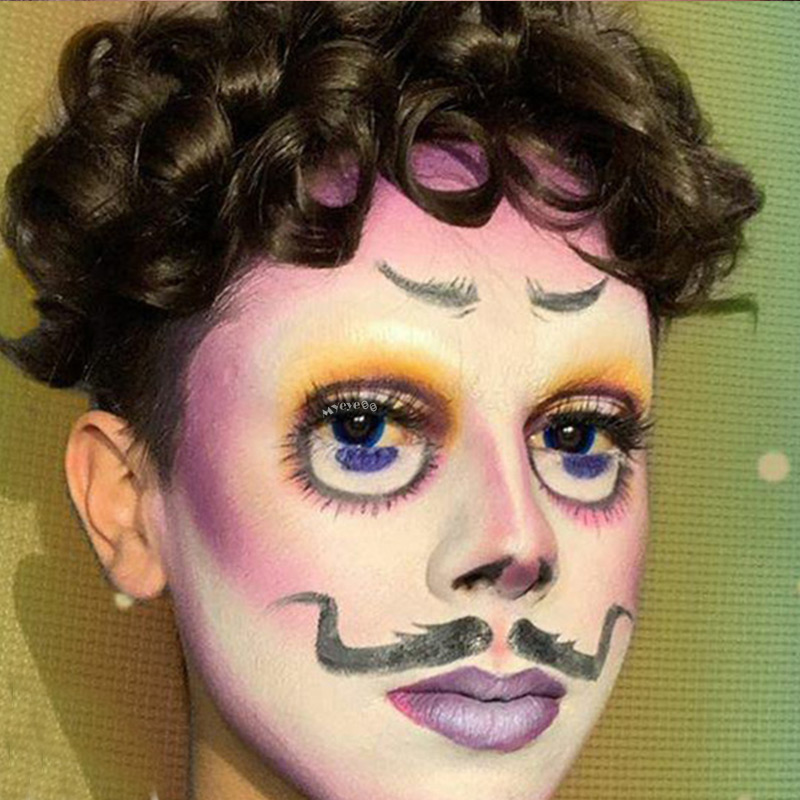 MYEYEBB Black Block Prescription Cosplay Colored Contact Lenses - image 15