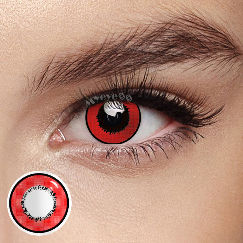MYEYEBB Elements Red Prescription Cosplay Colored Contact Lenses  - image 3