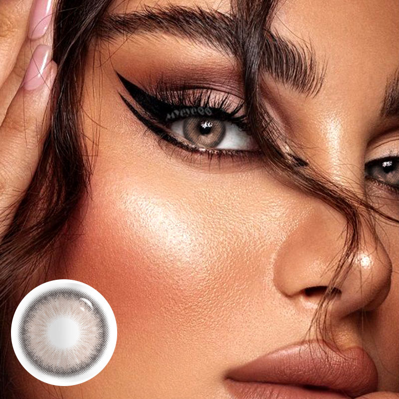 MYEYEBB Deepwater Zone Brown Prescription Colored Contact Lenses - image 2