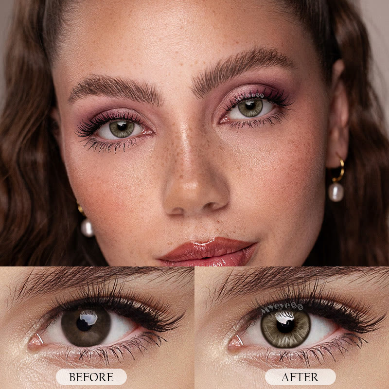 MYEYEBB Barbie Taylor Honey Brown Prescription Colored Contact Lenses - image 3