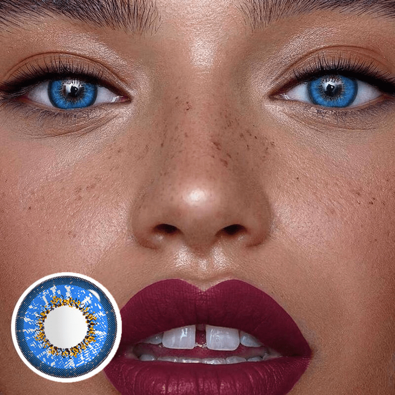 MYEYEBB Genshin Impact Blue Prescription Cosplay Colored Contact Lenses - image 2