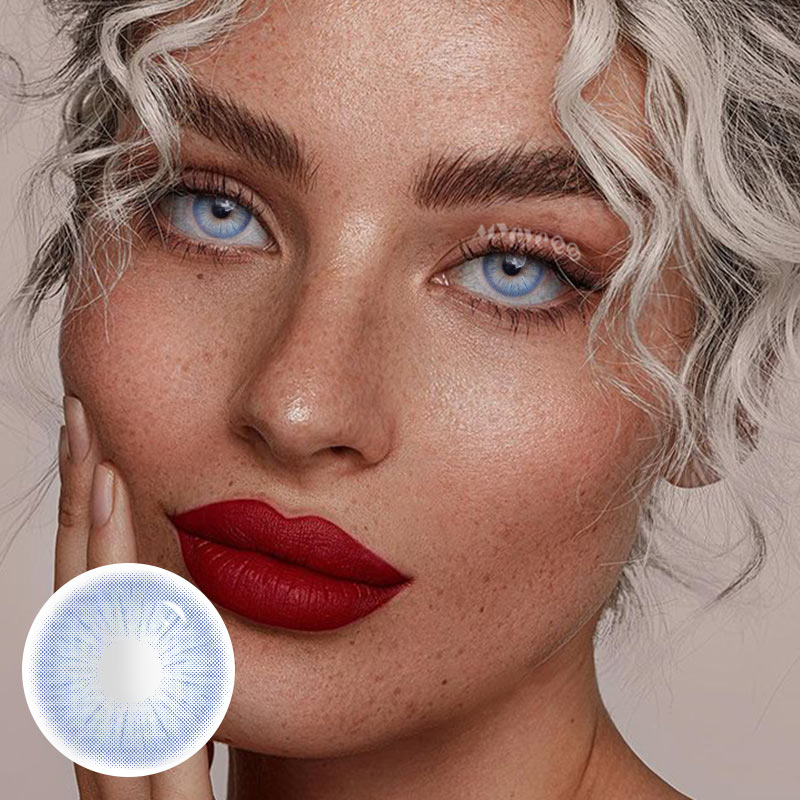 MYEYEBB Rome Times Blue Prescription Colored Contact Lenses - image 2