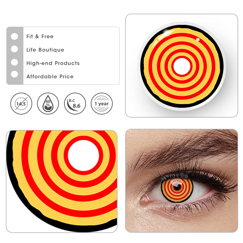 MYEYEBB Chainsaw Man Yellow Rings Cosplay Colored Contact Lenses  - image 4