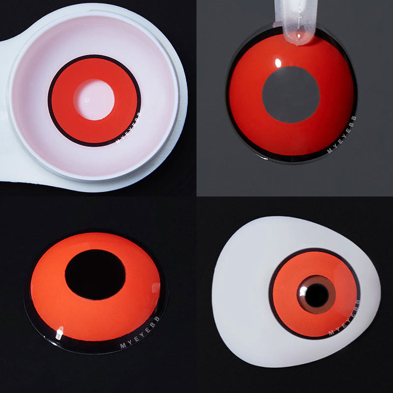 MYEYEBB Manson Red Prescription Cosplay Colored Contact Lenses - image 6