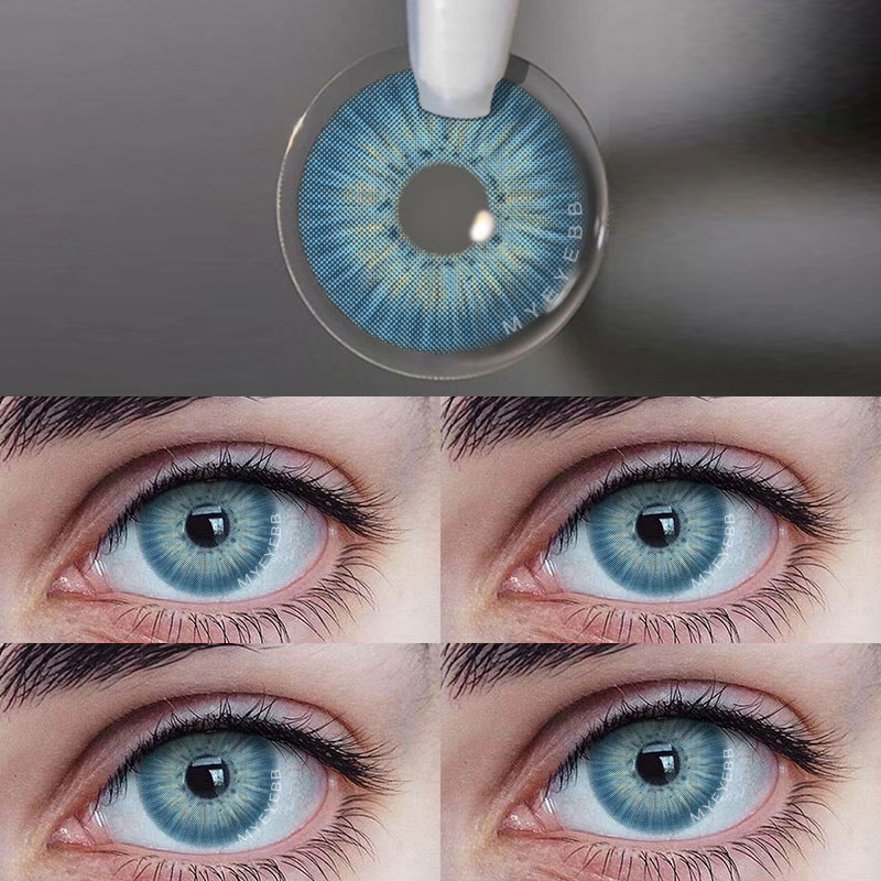 MYEYEBB New York III Blue Prescription Colored Contact Lenses - image 4