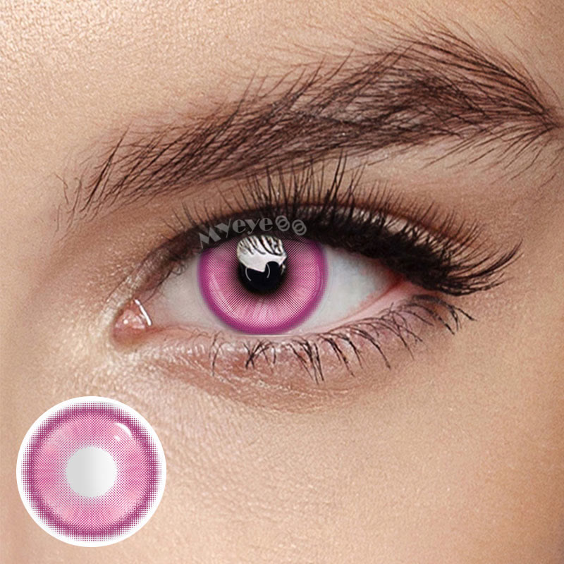 MYEYEBB Magic Coral Rose Red Prescription Colored Contact Lenses - Magic Coral Rose Red - -8.00 - RY1000_RoseRD - image 1