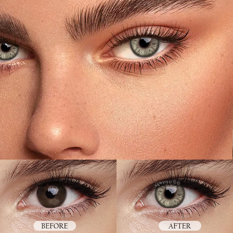 MYEYEBB Cocoa Grey Prescription Colored Contact Lenses - image 5