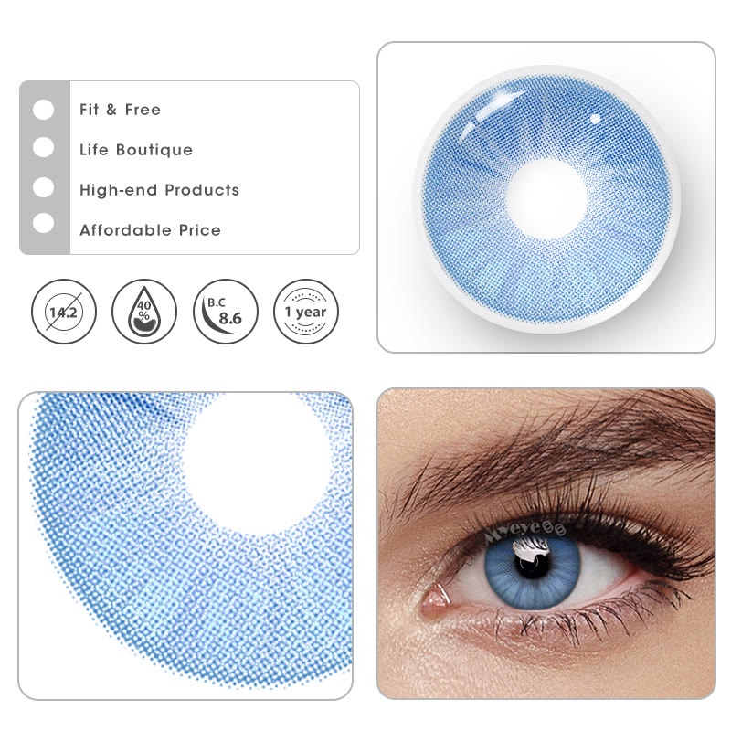 MYEYEBB Iceberg Blue Prescription Colored Contact Lenses - image 4