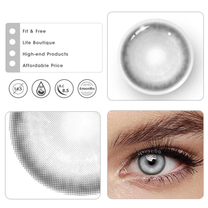 MYEYEBB Cyber Grey Prescription Cosplay Colored Contact Lenses - image 16