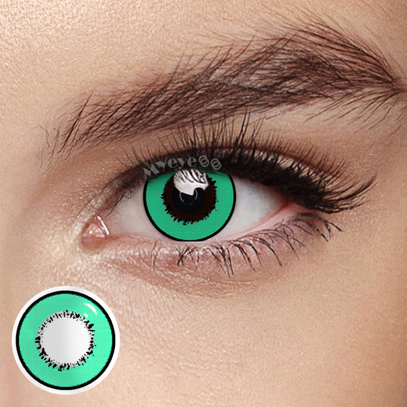 MYEYEBB Elements Green Prescription Cosplay Colored Contact Lenses  - image 3