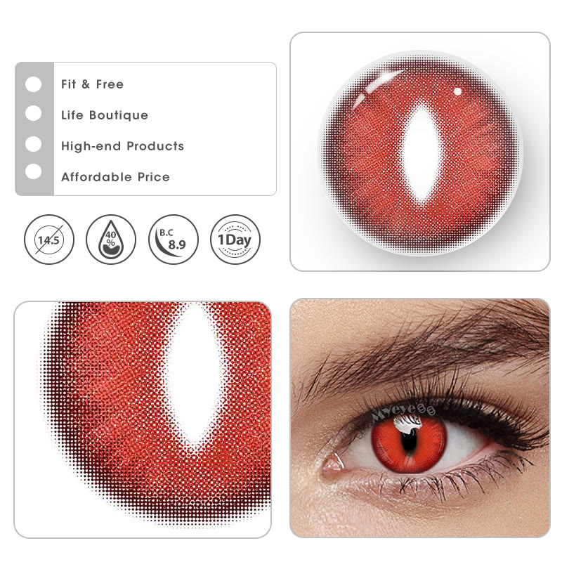 MYEYEBB Dragon Eye Red Cosplay Colored Contact Lenses丨1 Day-4 Pcs - image 7