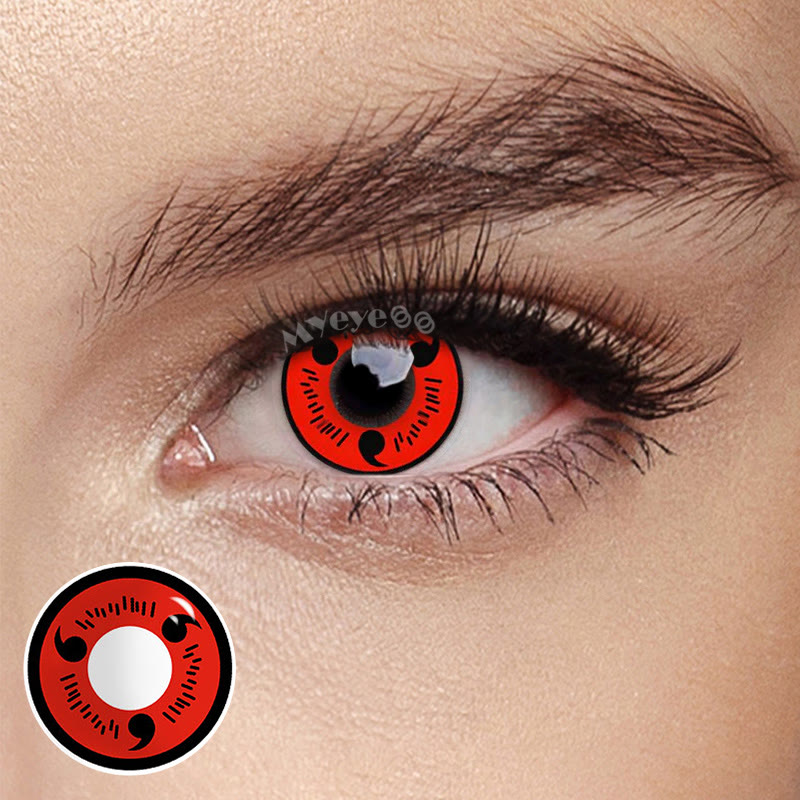 MYEYEBB Sharingan Magatama Red Prescription Cosplay Colored Contact Lenses - image 7