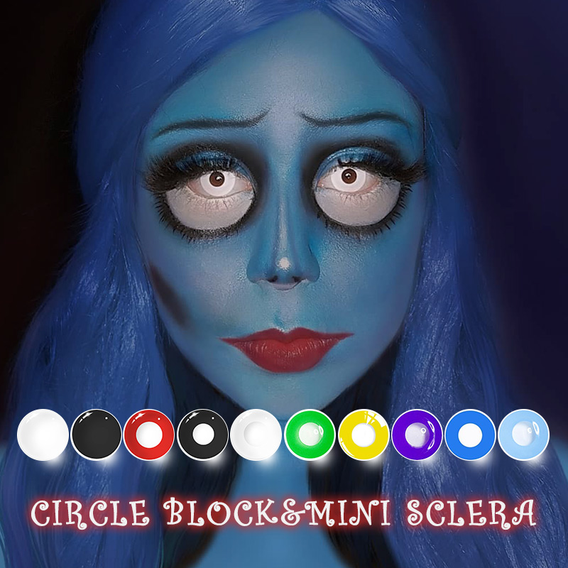 MYEYEBB Circle Block & Mini Sclera Prescription Cosplay Colored Contact Lenses - image 2
