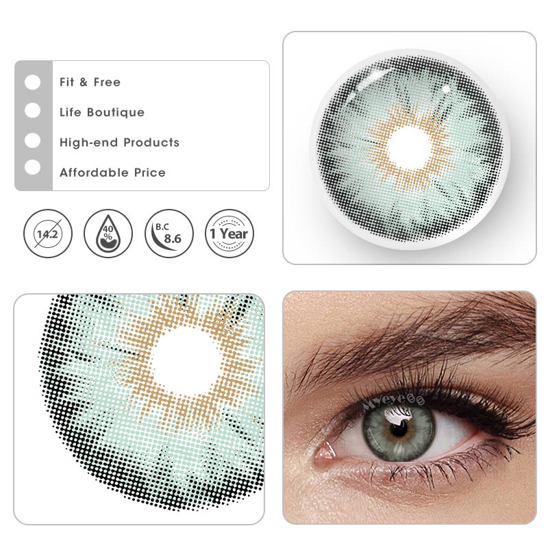 MYEYEBB Tiny Iris Green Small Pupil Colored Contact Lenses - image 6