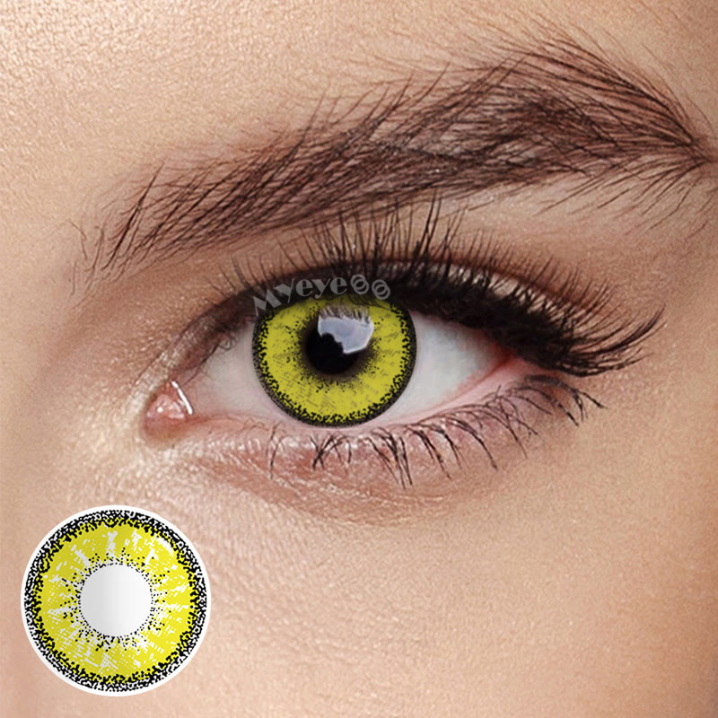 MYEYEBB Snow Cosplay Colored Contact Lenses - Snow - 0.00 - RY10_YE - image 1
