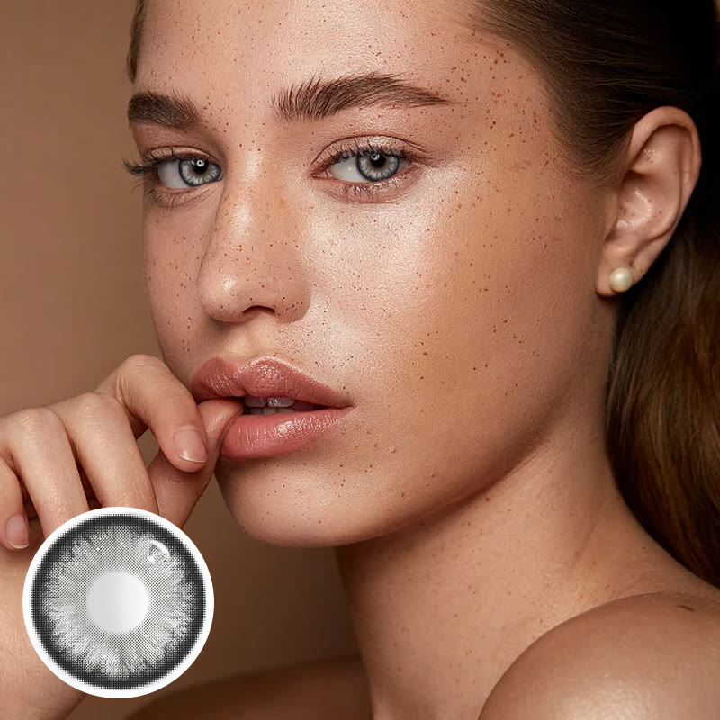 MYEYEBB Pearlescent Grey Prescription Colored Contact Lenses - image 2