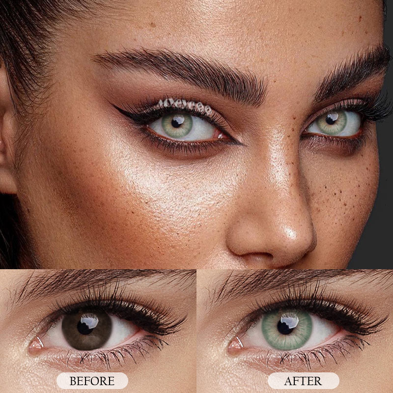 MYEYEBB Rome Times Green Prescription Colored Contact Lenses - image 8