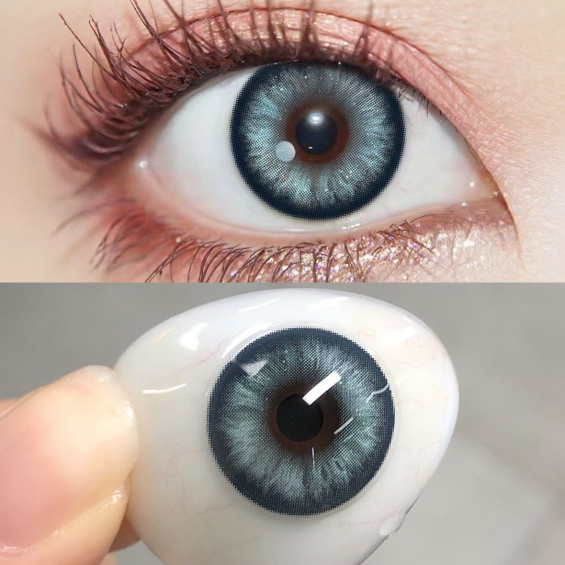 MYEYEBB Pearlescent Blue Prescription Colored Contact Lenses - image 3