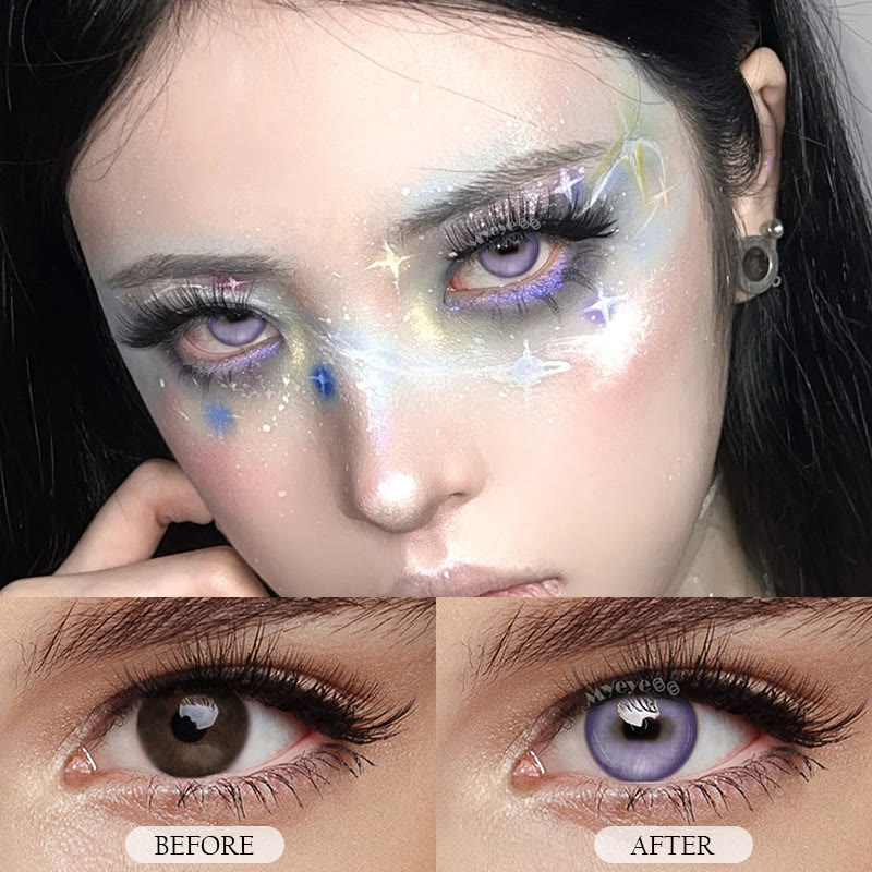 MYEYEBB Goat Eye Violet Cosplay Colored Contact Lenses | 1 Day-4 PCS - image 5