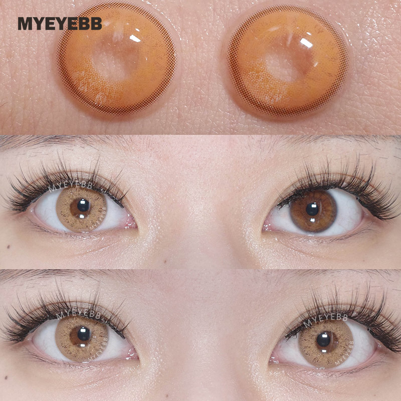 MYEYEBB Russian Girl Brown Prescription Colored Contact Lenses - image 3