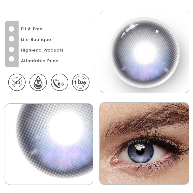 MYEYEBB Radiant Violet Colored Contact Lenses | 1 Day-10 Pcs - image 10