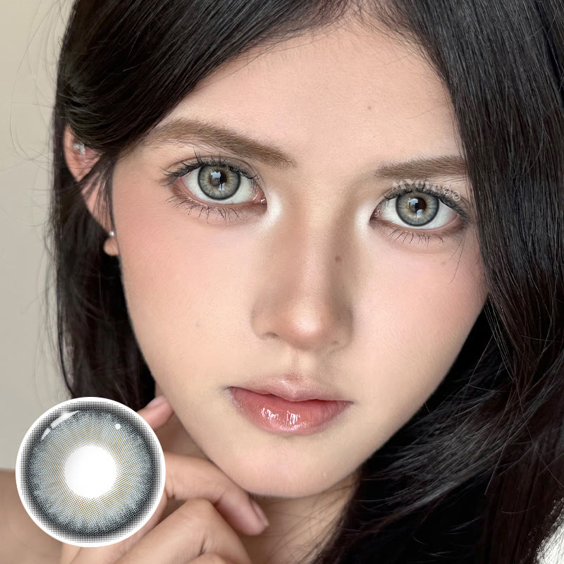 MYEYEBB Foxy Dark Grey  Colored Contact Lenses - image 6