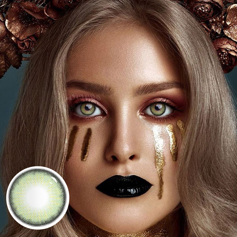 MYEYEBB Nowhere S37 Green Prescription Colored Contact Lenses - image 2