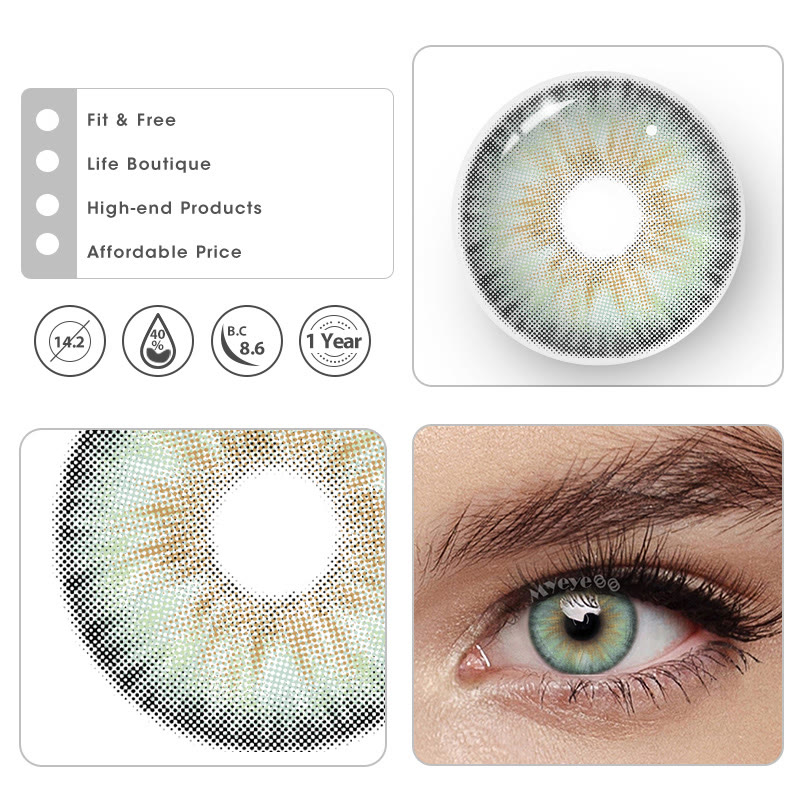 MYEYEBB Pro Halo Iris Green Colored Contact Lenses - image 6