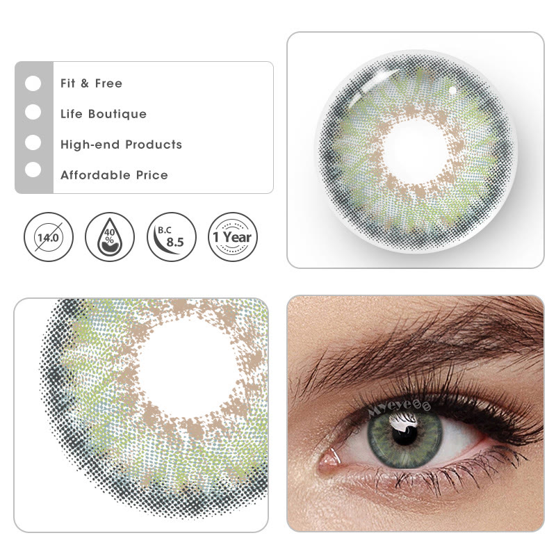 MYEYEBB Pro Petite Iris Grey Green Prescription Colored Contact Lenses - image 10