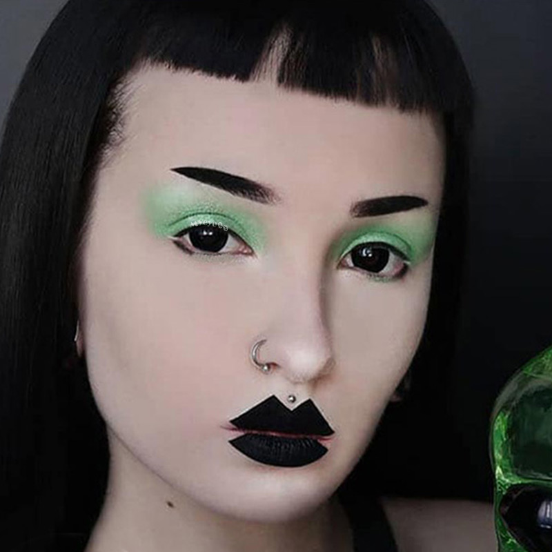 MYEYEBB Black Block Prescription Cosplay Colored Contact Lenses - image 16