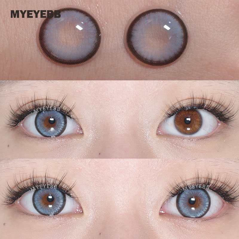 MYEYEBB Norko Blue Prescription Colored Contact Lenses - image 5