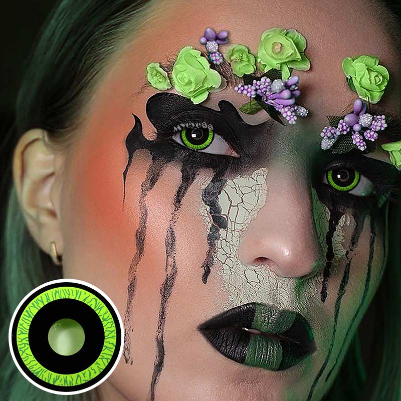 MYEYEBB Nebulos Green Cosplay Colored Contact Lenses - image 4