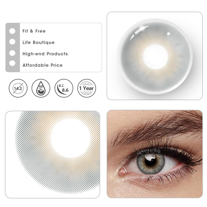 MYEYEBB Breeze Grey Prescription Colored Contact Lenses - image 4