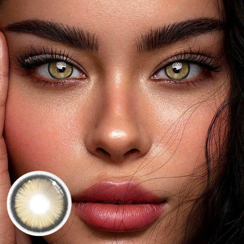 MYEYEBB Norko Brown Prescription Colored Contact Lenses - image 2