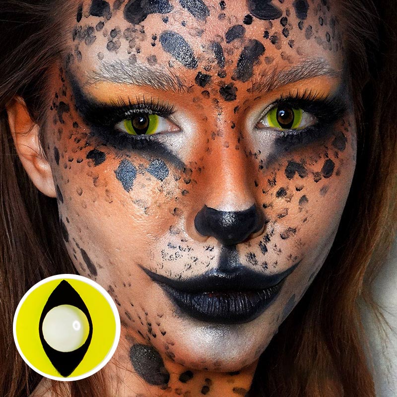 MYEYEBB Yellow Cat Eyes Prescription Cosplay Colored Contact Lenses - image 6