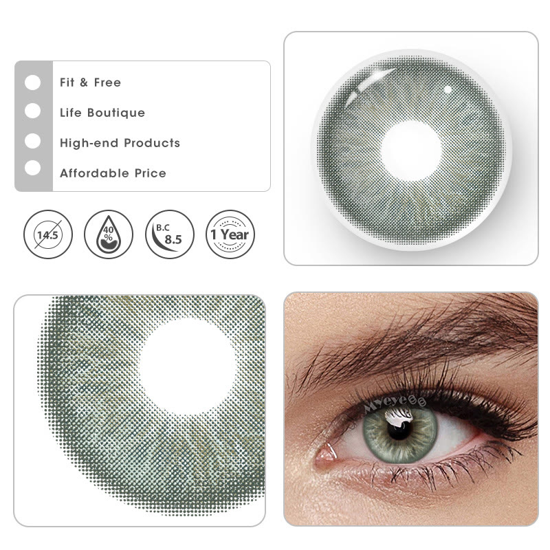 MYEYEBB Abyssal Green Prescription Colored Contact Lenses - image 6