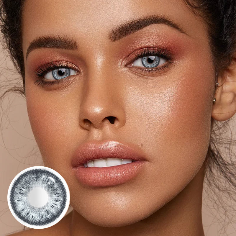 MYEYEBB Cocoa Blue Prescription Colored Contact Lenses - image 2