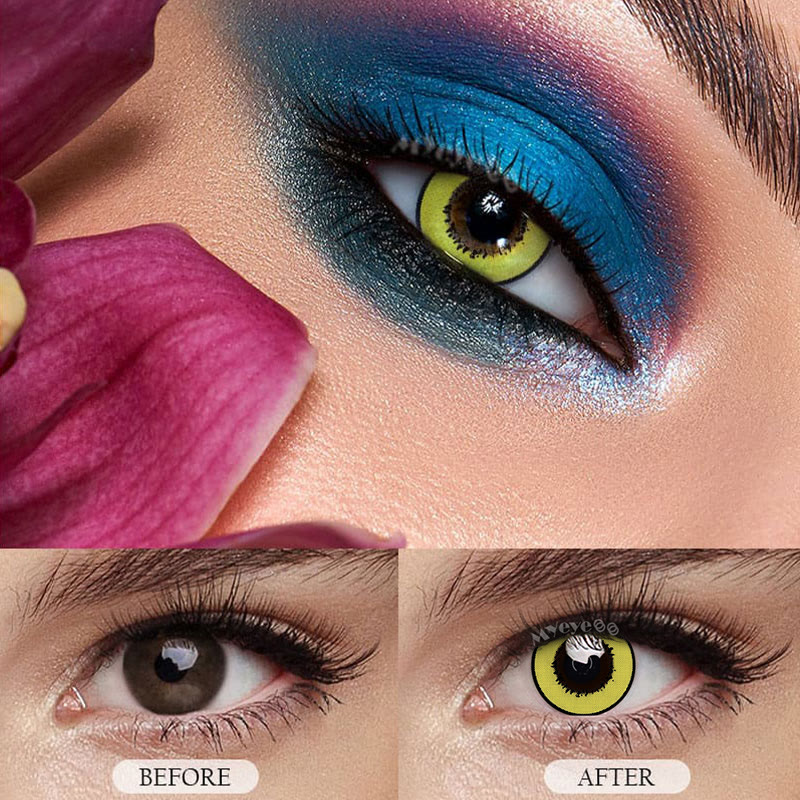 MYEYEBB Elements Yellow Prescription Cosplay Colored Contact Lenses  - image 6