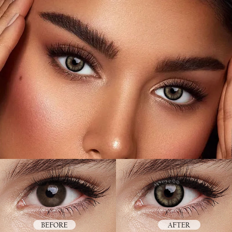 MYEYEBB Pearlescent Black Prescription Colored Contact Lenses - image 5