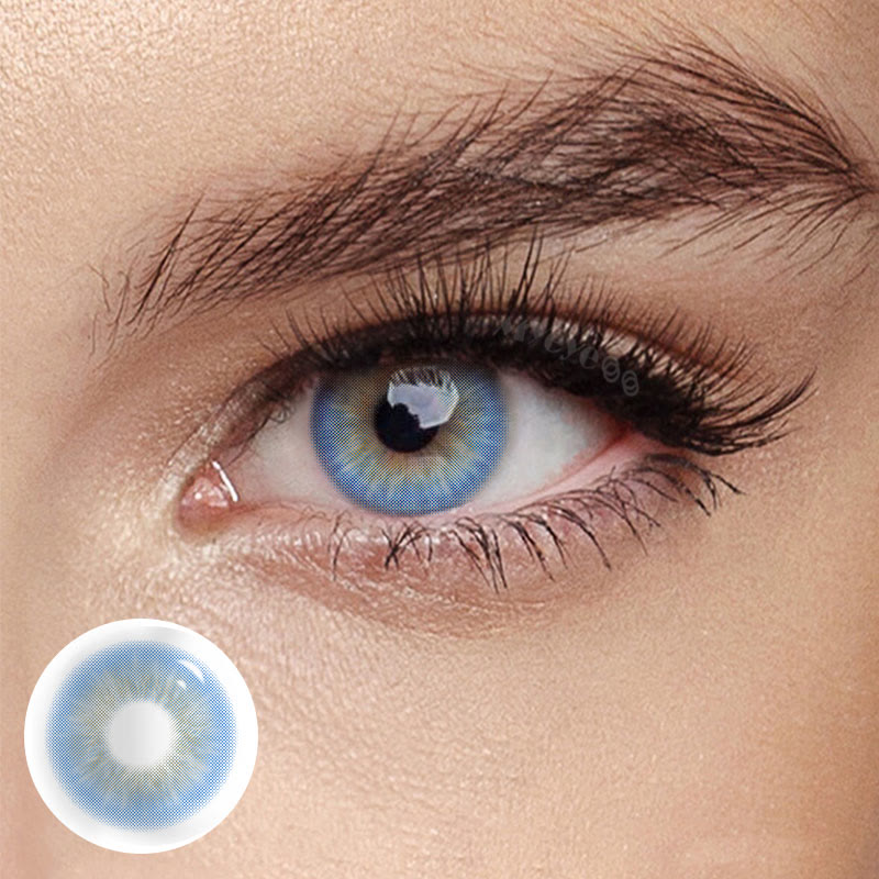 MYEYEBB Sin Blue Prescription Colored Contact Lenses - Sin Blue - -8.00 - REC3398_BU - image 1